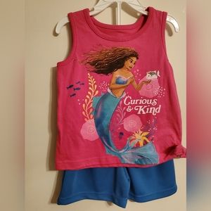 Disney Mermaid Short and Tank set.  Size 2T